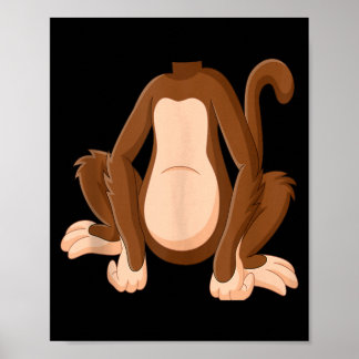 Affen-Shirt Kinder Männer Frauen Affenkostüm Poster