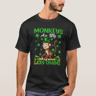 Affen sind meine Glücksbringer Affe St. Patrick's  T-Shirt