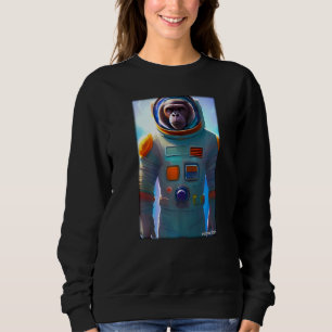 Affen Tier Astronaut Weltraum Universum Galaxie Sweatshirt