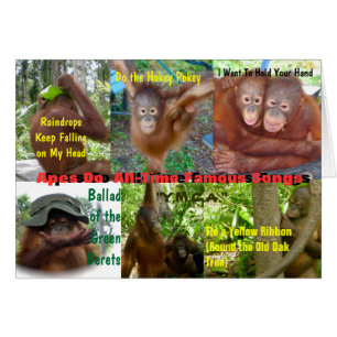 Affen tun beispiellose berühmte Lieder