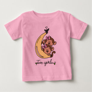 Affen Twin Girls T - Shirt und Geschenke