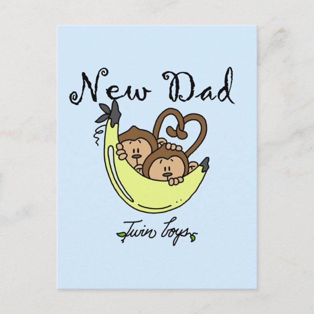 Affen Vater von Twin Boys Tshirts and Gifts Postkarte (Vorderseite)