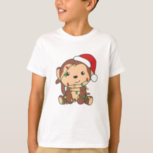 Affen Weihnachten Wintertiere Affen T-Shirt