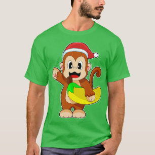Affen-Weihnachts-Banane T-Shirt