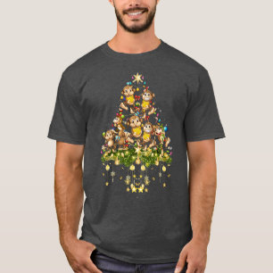 Affen Weihnachtsbaum Lights Holiday Affe Lover T-Shirt