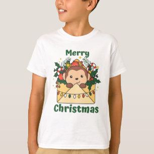 Affen Weihnachtsbrief Wintertiere Affen T-Shirt