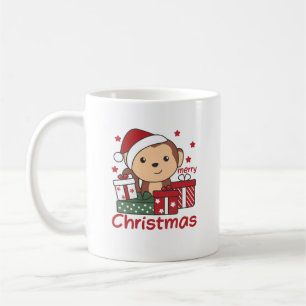 Affen Weihnachtsgeschenk Wintertiere Affen Kaffeetasse