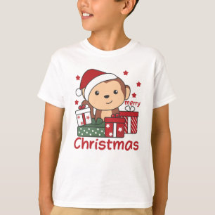 Affen Weihnachtsgeschenk Wintertiere Affen T-Shirt