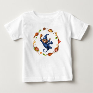 Affen-Zauberer mit wirbelnder magischer Nahrung 3D Baby T-shirt