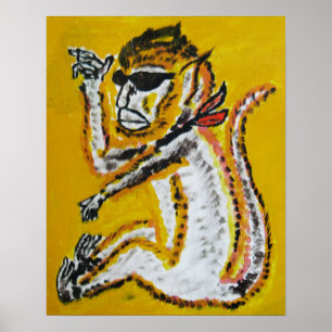 Affen-Zirkus-Kunst Poster