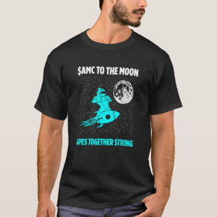 Affen zusammen stark zum Mond T-Shirt