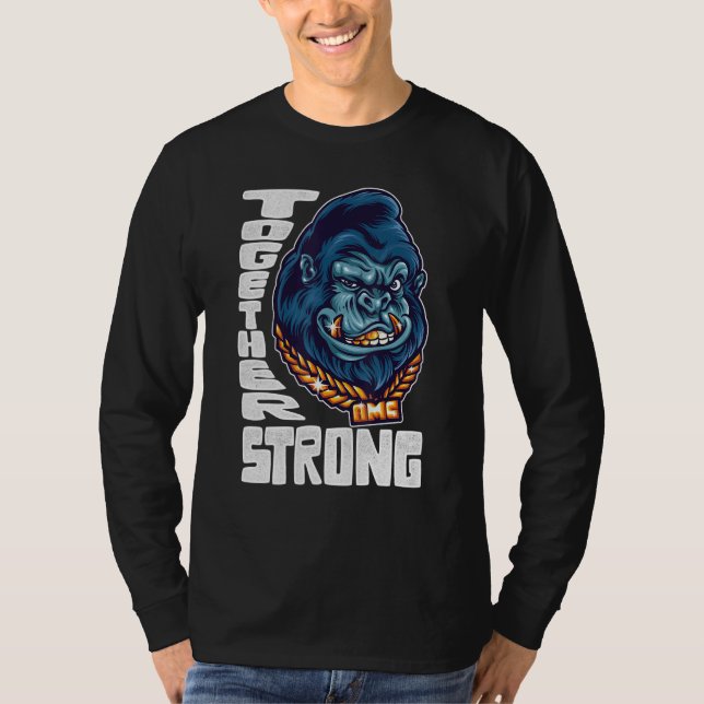 Affen zusammen Strong Meme Stock Kurz Squeeze T-Shirt (Vorderseite)