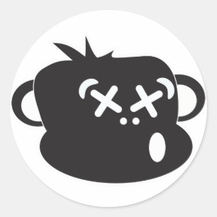 Affenaufkleber Runder Aufkleber
