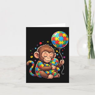 Affenballon Autismus-Bewusstsein Autistische Kinde Karte
