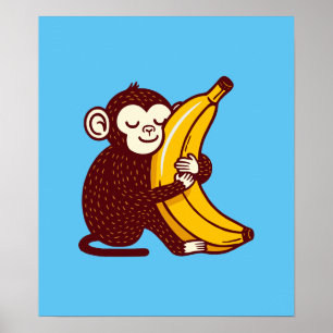 Affenbanane Liebe Poster