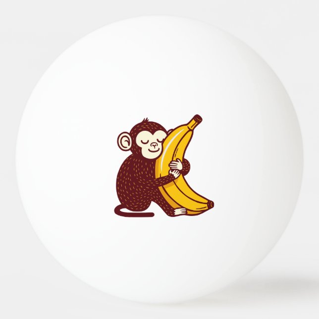 Affenbanane Liebe Tischtennisball (Vorderseite)