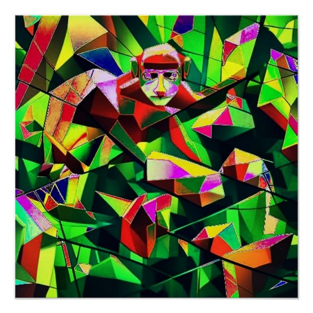 Affenbeobachtung Poster (Vorderseite)