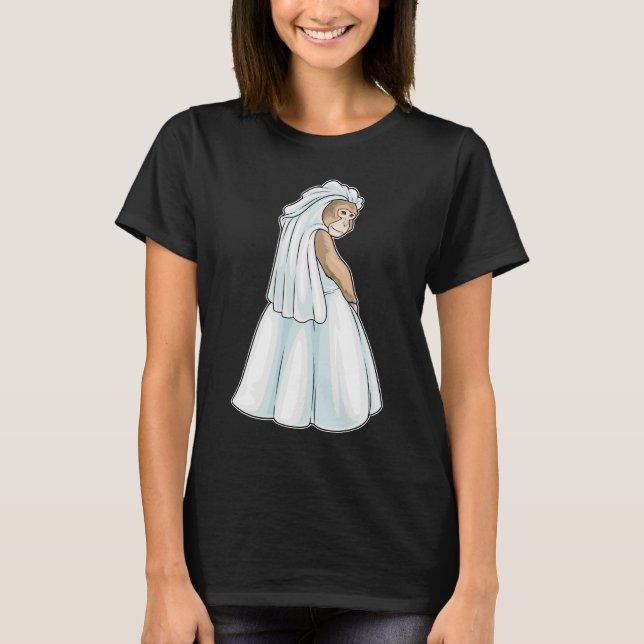 Affenbrautschleierhochzeit T-Shirt (Vorderseite)