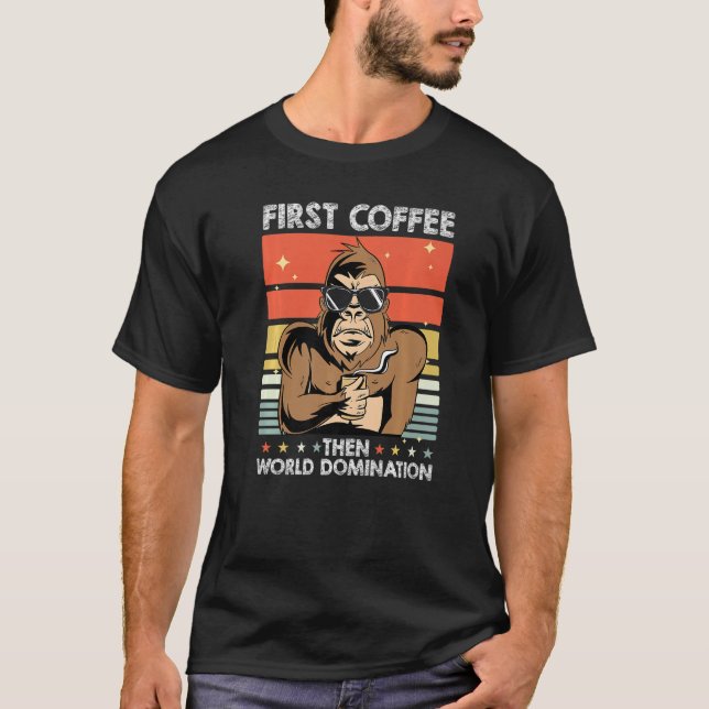 Affenbrille Tieraffe Affe Primat T-Shirt (Vorderseite)