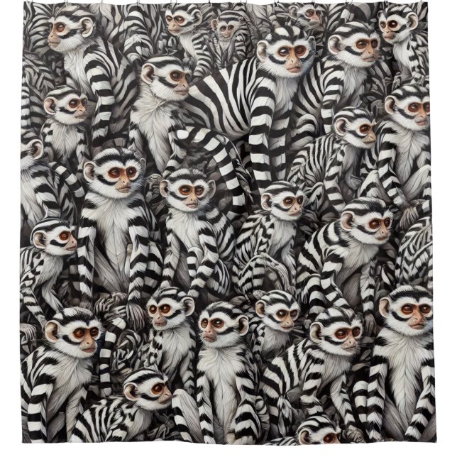 Affendesign Duschvorhang (Vorderseite)