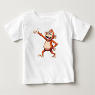 Affenfigur gestikulierend und lächelnd baby t-shirt