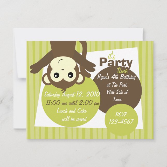 Affenfoto Einladung (Vorderseite)