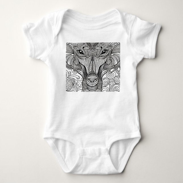 Affengesicht Baby Strampler (Vorderseite)