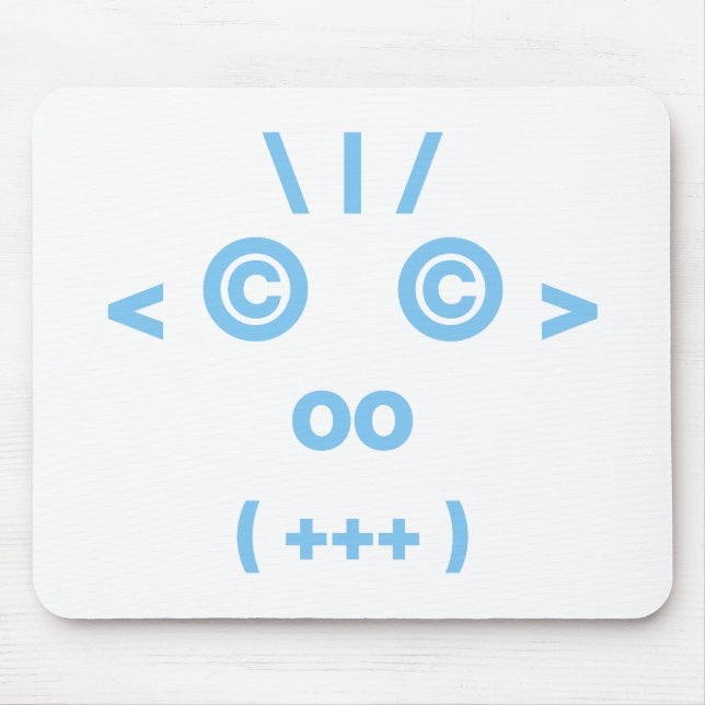 Affengesicht (blau) mousepad (Vorne)