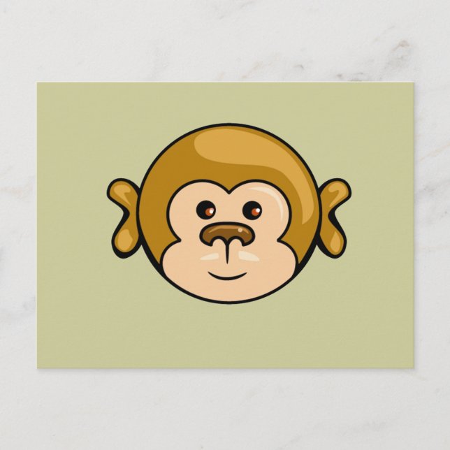 Affengesicht Postkarte (Vorderseite)