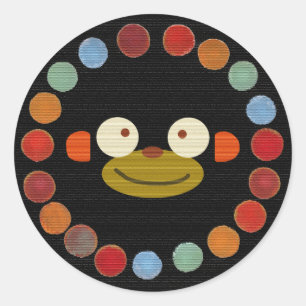 Affengesicht! Runder Aufkleber