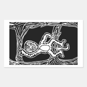 Affenholz Rechteckiger Aufkleber