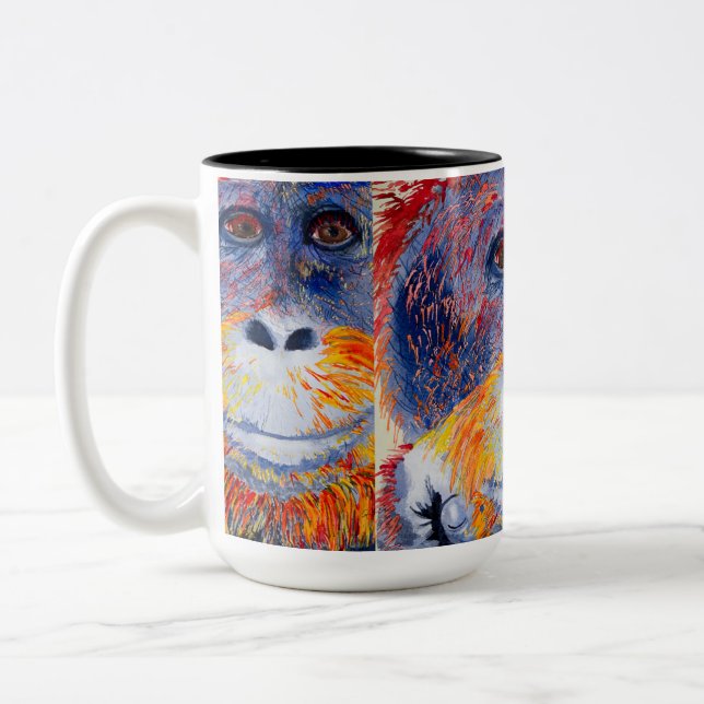 Affenjunge Zweifarbige Tasse (Links)