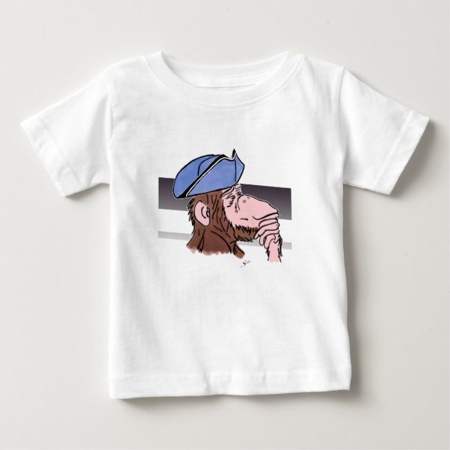 Affenkind mit revolutionärem Denken Baby T-shirt (Vorderseite)