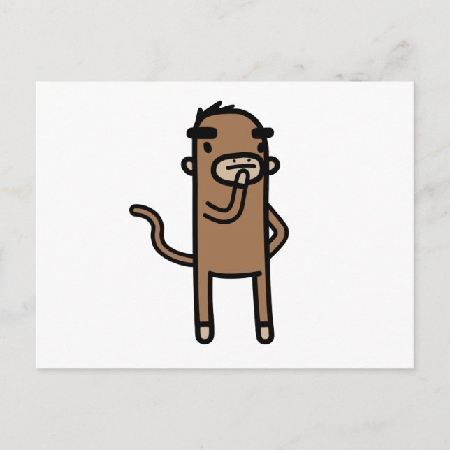 Affenkonzentration Postkarte (Vorderseite)