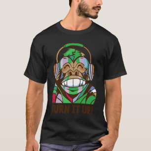 Affenkopfhörer hören Musik T-Shirt