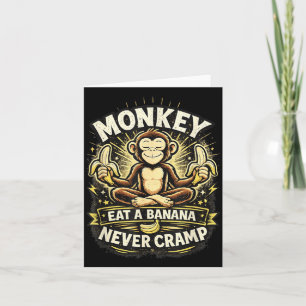 Affenkrampf Lustiges Dschungel-Humor-Design Banane Karte