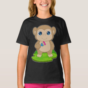 Affenmaler Pinsel Malerei T-Shirt
