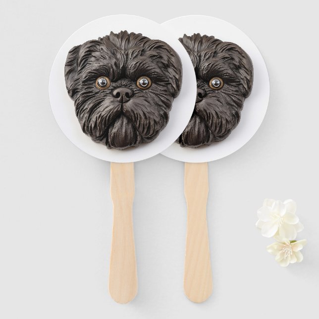 Affenpinscher 3D Inspiriert Fächer (Vorne und Hinten)
