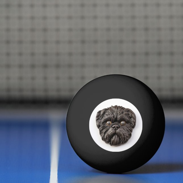 Affenpinscher 3D Inspiriert Tischtennisball (Netto)