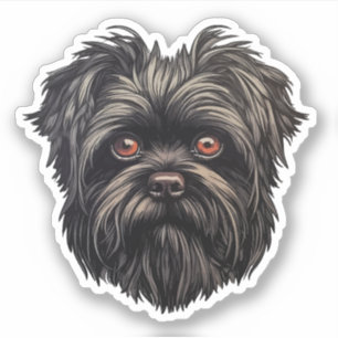 Affenpinscher Affe Hund Affens Terrier Aufkleber