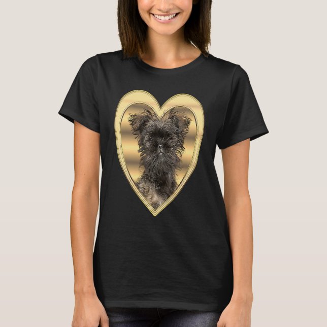 Affenpinscher  Affenpinscher Dog Heart  Affenpinsc T-Shirt (Vorderseite)