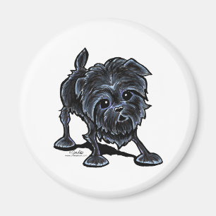 Affenpinscher am Spiel Magnet