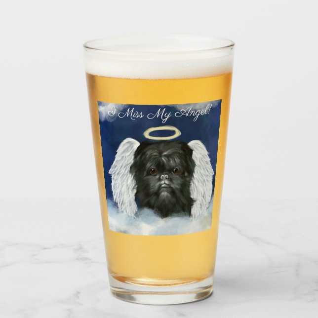 Affenpinscher Angel Glas (Vorne (Gefüllt))
