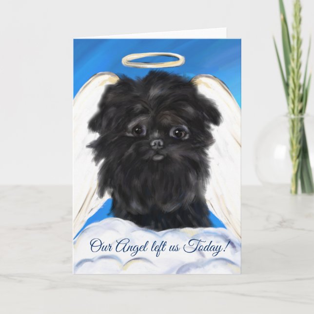Affenpinscher ANGEL Karte (Vorderseite)