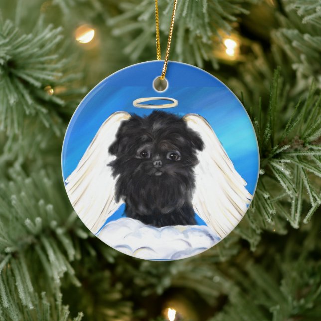 Affenpinscher Angel   Keramik Ornament (Baum)
