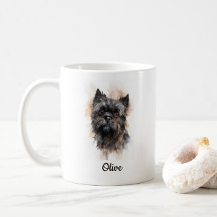 Affenpinscher Aquarellkunst Kaffeetasse