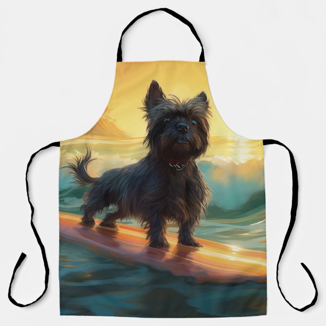 Affenpinscher Beach Surfmalerei Schürze (Vorderseite)