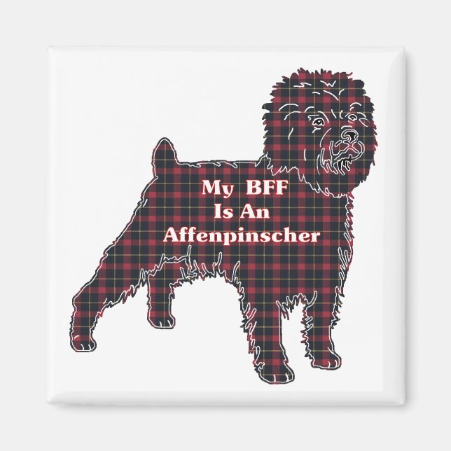 AFFENPINSCHER BESTE FREUNDIN Geschenke Magnet (Vorne)