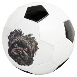 Affenpinscher Black Dog Fußball
