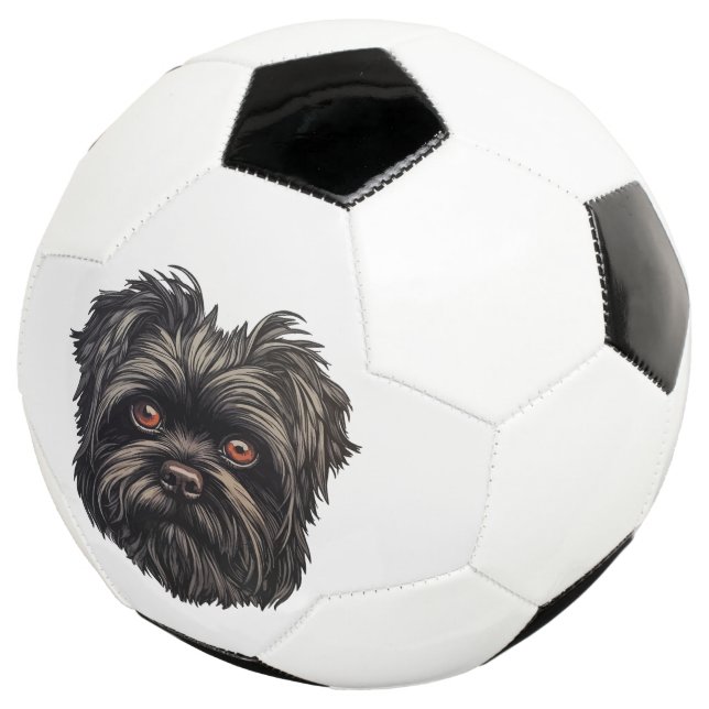 Affenpinscher Black Dog Fußball (Dreiviertel)